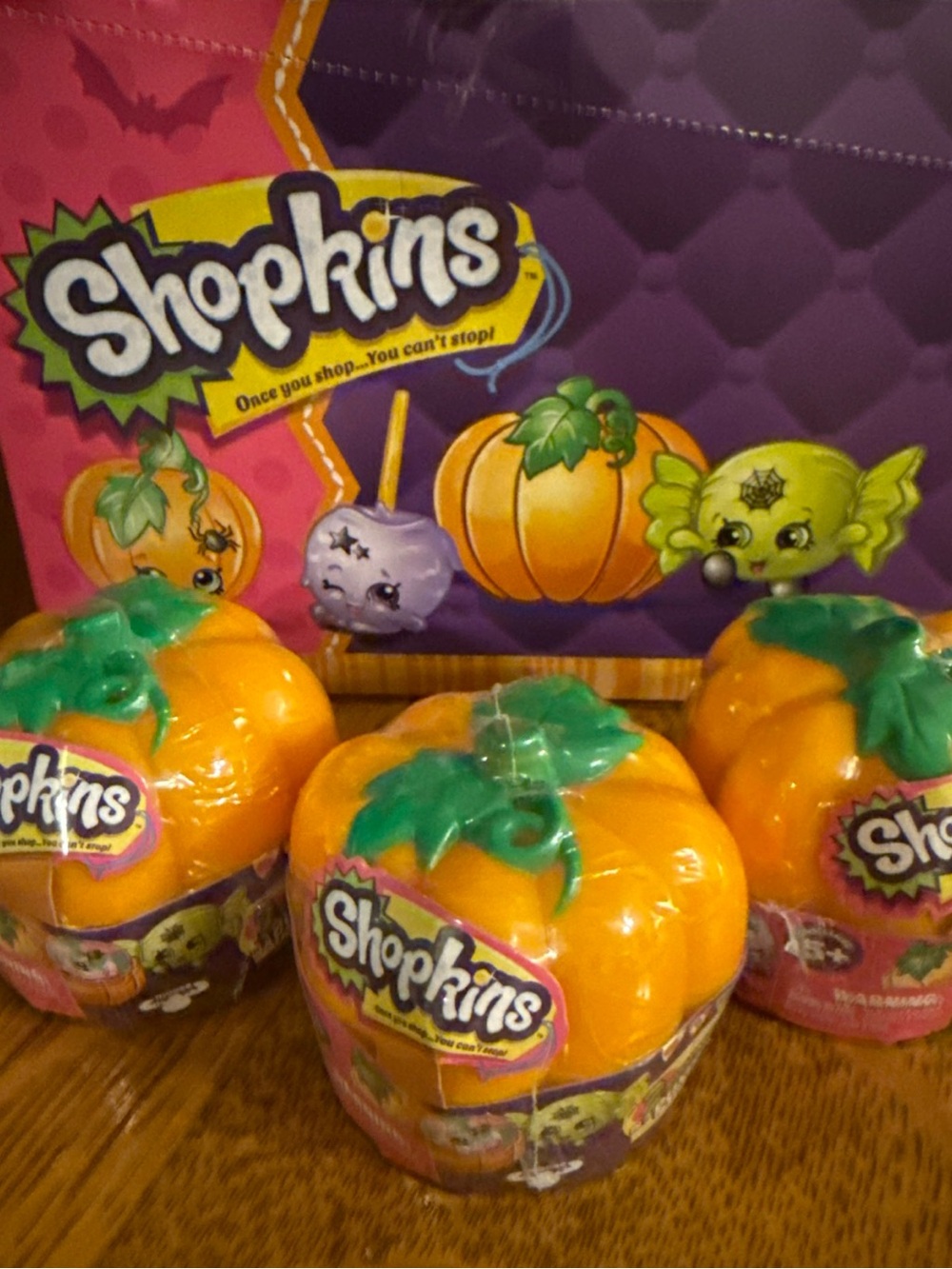 2015 Halloween Shopkins - Lot of 3 Pumpkins (6 Shopkins) NEW**SEALED
